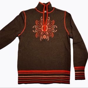 Cabela's Brown and Orange Women's Sweater